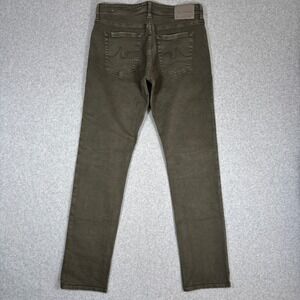 AG Everett Slim Straight Pants Men's 32x33 Olive Green Casual Office Stretch